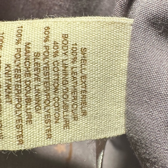 Anthropologie Idra Brown Bomber Leather Jacket Floral Lining Large - Picture 7 of 16